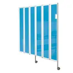 Folding wall flexibl,e 6-bladed, HxW 165x180 cm, blue