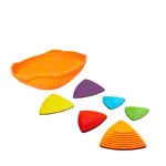 Gonge play top Mini Top, orange + river stones, 3x large + 3x small, set 7 pcs.