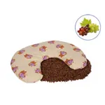 Grape seed neck cushion with cotton cover, 30x30 cm