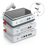 Image shows Gymna Elexeo VIP electric/ultrasound combination + Vaco + equipment trolley