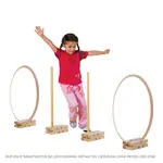 Gymnastics stone made of wood, 24x11.5x7.5 cm
