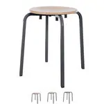 Gymnastics stool Exclusive with wooden seat,  35 cm, frame color anthracite