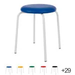 Gymnastics stool standard with cushion, 38 cm, frame color white
