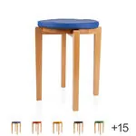 Gymnastics stool with wood seat and seat cushion with pleather case, set 2-pcs.