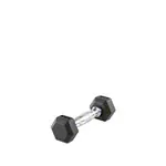 Hex rubber compact dumbbell, 1 kg, piece