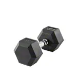 Hex rubber compact dumbbell, 10 kg, piece
