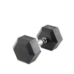 Hex rubber compact dumbbell, 12,5 kg, piece