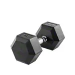 Hex rubber compact dumbbell, 17,5 kg, piece