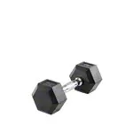 Hex rubber compact dumbbell, 4 kg, piece