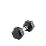 Hex rubber compact dumbbell, 5 kg, piece