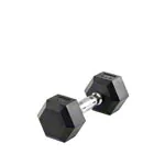 Hex rubber compact dumbbell, 6 kg, piece
