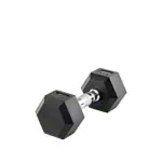 Hex rubber compact dumbbell, 7 kg, piece
