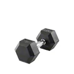 Hex rubber compact dumbbell, 9 kg, piece