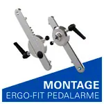 Image shows Installation of Pedal Arms for ERGO-FIT Ergometers