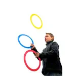 Juggling rings made of plastic  32 cm, set of 3