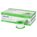 Leukosilk roll plaster without cover, 5 m x 2,5 cm, 12 pieces