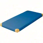 Lightweight gym mat with leather corners, 150x100x8 cm