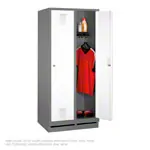 Locker cabinet with 2 compartments, compartment width 30 cm