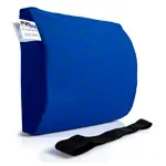 Lumbar cushion with cover and belt