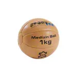 Medicine ball made of leather,  19 cm, 1kg