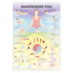 Mini-Poster - basic exercises yoga, - L x W 34x24 cm