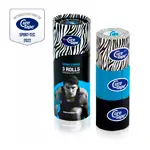 MyCureTape Safari Stripes 3 rolls  2,5 m x 5 cm, Art Zebra, black, blue