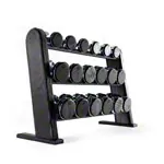 NOHRD DumbBells dumbbell set, 18 dumbbells 5 - 25 kg incl. rack, Shadow
