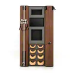 Image shows NOHRD Wall Compact, pulley, ski trainer, 8 swing dumbbells, walnut