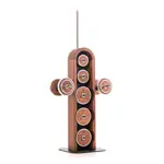 Product image: NOHRD WeightPlate Tower 2x dumbbells, 1x barbell 20x weight plates, walnut