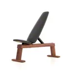 Product image: NOHRD training bench, WeightBench, walnut, imitation leather
