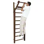 NOHrD Wall bars nut tree, foldout, HxWxD 230x80x13 cm, 10 bars