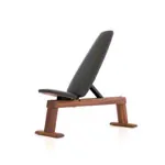 NOHrD training bench, WeightBench, walnut, imitation leather