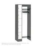 Offene Garderobe fr 5 Personen Garderobenschrank Wertfachschrank 195x74x48 cm