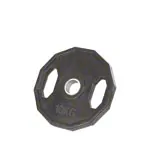 Olympia weight plate with rubber cover and handle,  5 cm, 10 kg, one piece