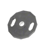 Olympia weight plate with rubber cover and handle,  5 cm, 15 kg, one piece