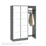 Open wardrobe for 10 people, HxWxD 195x185x48 cm