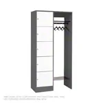 Open wardrobe for 5 people, HxWxD 195x96x48 cm