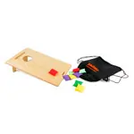 Image shows Pedalo Cornhole Set Kids, 12 pieces, 1x Cornhole board, 10x throwing bags, 1x mesh-bag