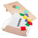 Product image: Pedalo Cornhole Set Kids, 12 pieces, 1xCornhole board, 10xthrowing bags, 1xbackpack
