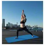 Pilates and yoga mat, LxWxH 180x60x0.6 cm, blue