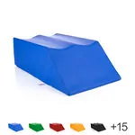 Positioning wedge with 2 flat leg recesses, L x W x H 75 x 42 x 22 cm