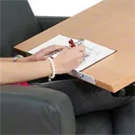 Reference edge for sit-stand work table, 56x0.5 cm