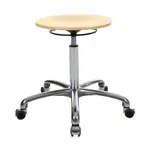 Rotatory stool exclusive with wooden seat and castors