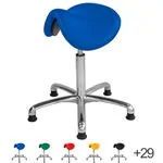 Saddle stool with cushion, exclusive with glides