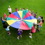 Schwungtuch,  5 m, yellow / red / green / blue
