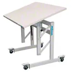 Image shows Sit/stand desk Ergo S72 WxDxH 80x60x72-122 cm, with castors, gray/gray