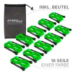 Skipping rope speed rope set, adjustable, 300 cm, 10 pieces, incl. storage bag