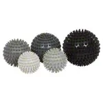 Spiky Massage Ball hard, Set of 5: 1x  6 cm,  7 cm,  8 cm,  9 cm,  10 cm
