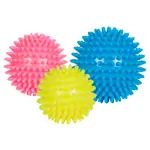 Spiky Massage Ball soft, Set of 3: 1x  8 cm,  9 cm,  10 cm