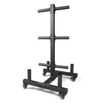 Sport-Tec Bumper Plate Rack for Olympia discs + bars LxWxH 73,5x62,5x118,5 cm
